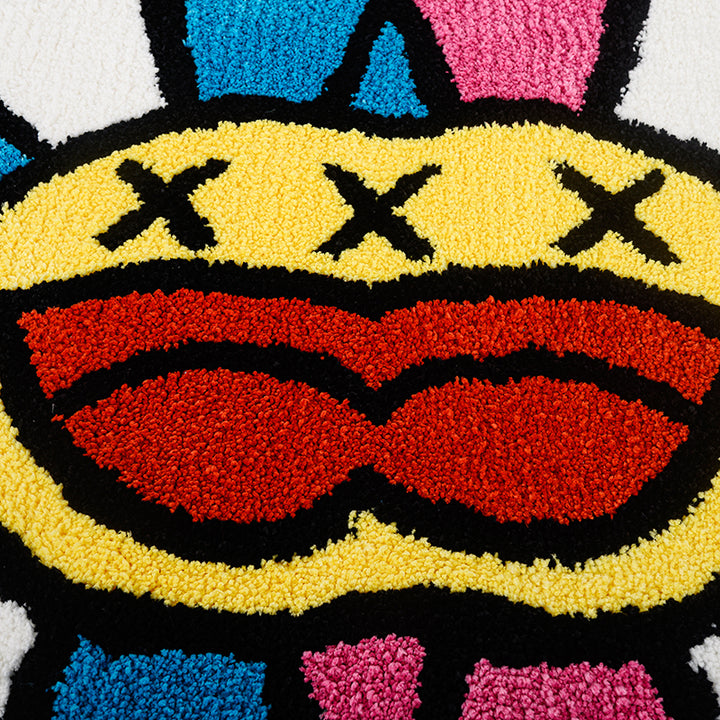 Colorful Smiling Face Tufted Rug