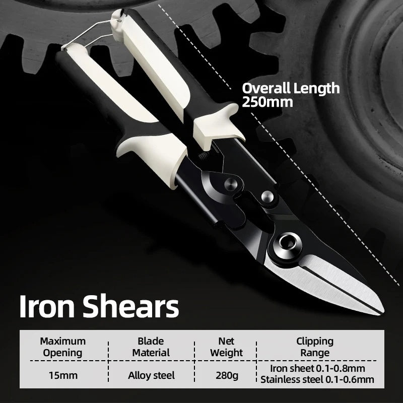 Multi-Directional Metal Sheet Cutting Scissors