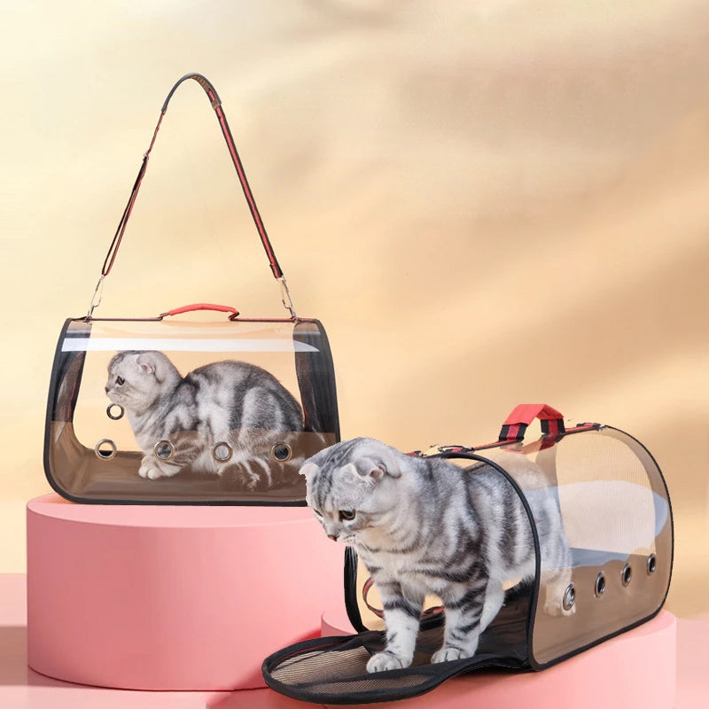 Portable Clear Pet Travel Cage