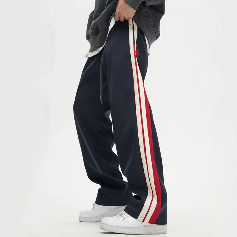 Draping Wide Leg Straight Pants Men's Trendy All-matching