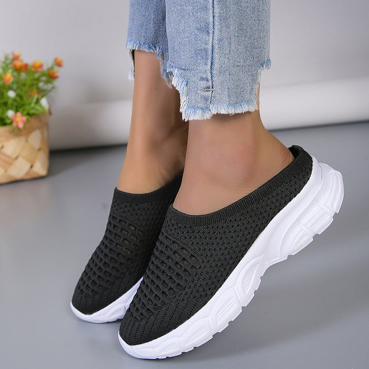 Women's Slip-On Mesh Platform Slippers