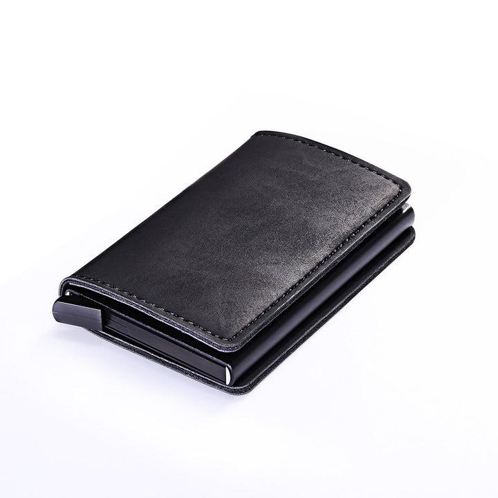 RIFD Security And Anti-theft Automatic Leather Card Case