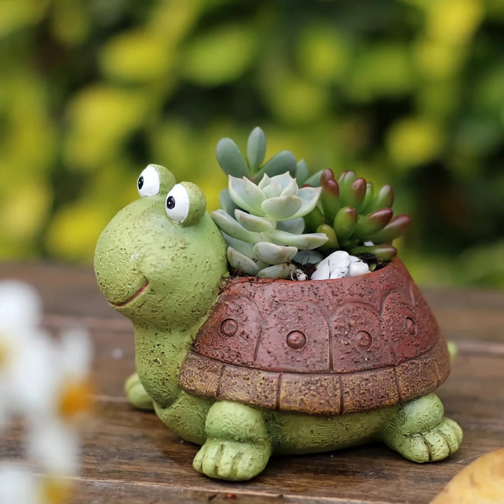 Cute Cartoon Turtle Planter for Succulents and Cactus