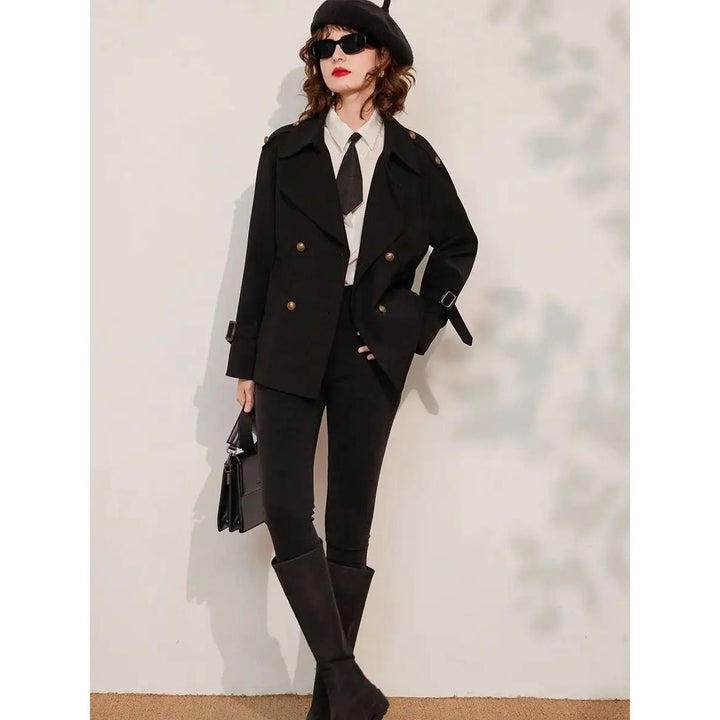 Elegant Double Breasted Women's Trench Coat