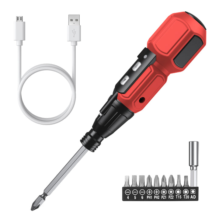 9-in-1 Rechargeable Cordless Screwdriver Set with LED Lights