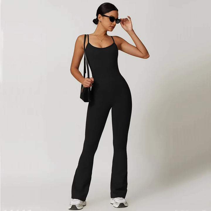 Women's Stretch Gym Jumpsuit