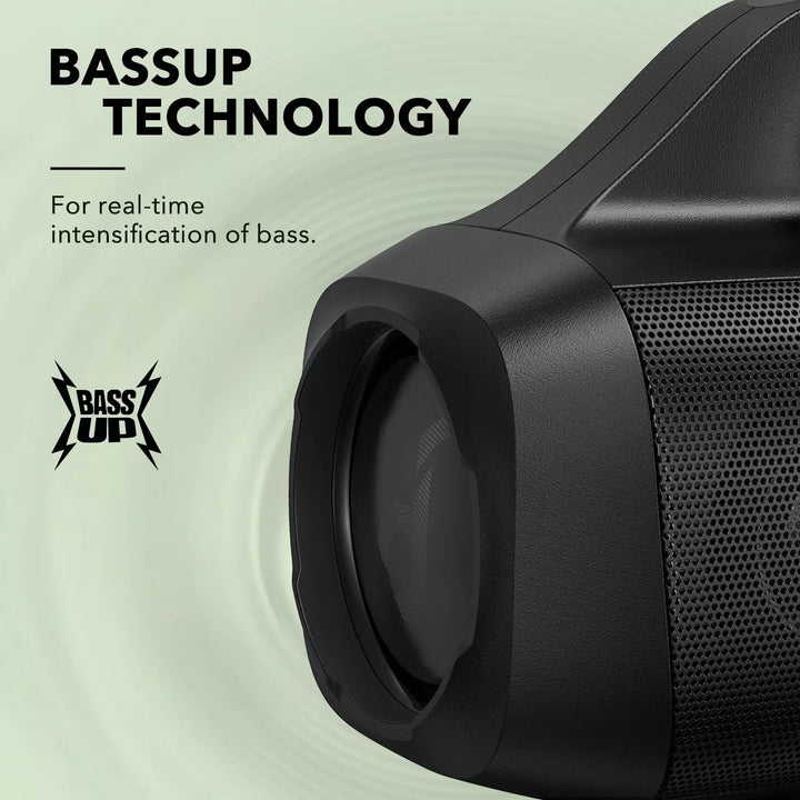 Outdoor Bluetooth Speaker with Titanium Drivers and 24H Playtime - Waterproof, BassUp Tech