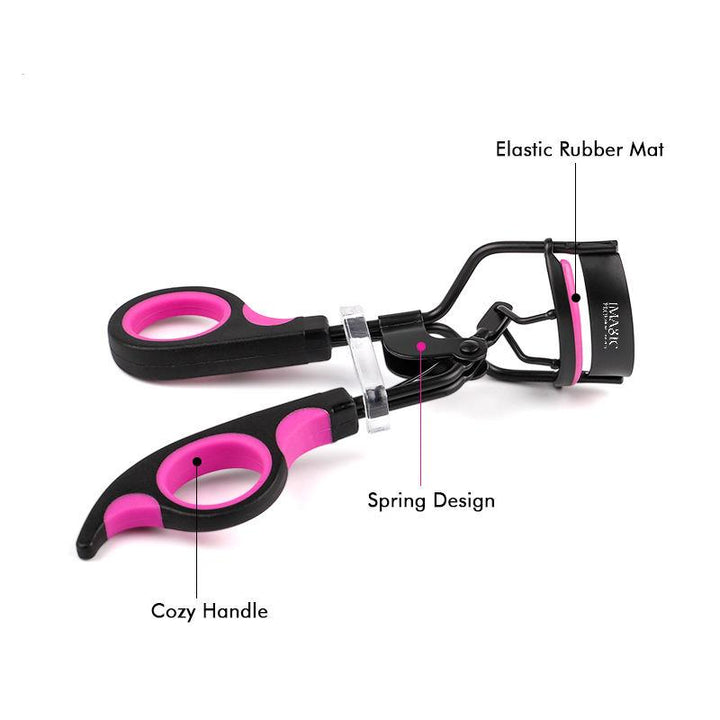 Compact Carbon Steel Eyelash Curler for Long-Lasting Curls