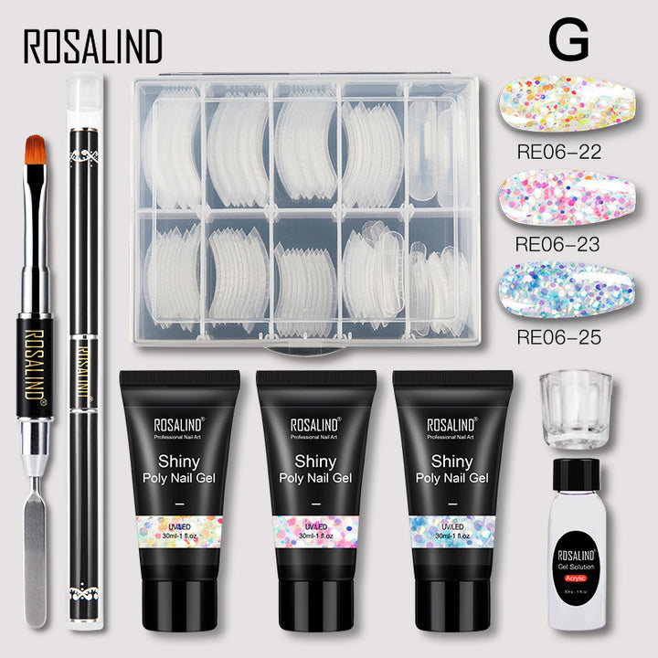 Nail Art Modeling Quick Extension Liquid Gel Nail 30ML Extension Glue Tool Set 3pcs