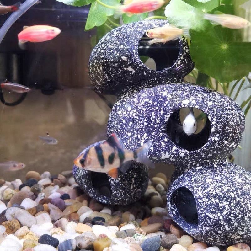 Fish Tank Stone View Decorative Landscaping Fish And Shrimp House Breeding