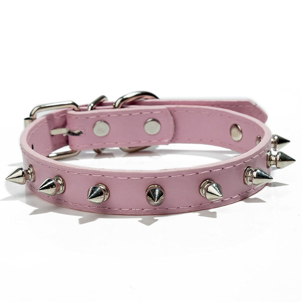 Spiked Leather Dog Collar