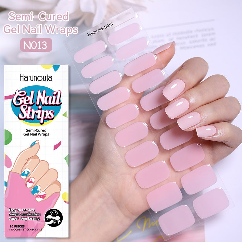 Japanese Style Nail Beauty Gel Stickers Semi-curing French Gel