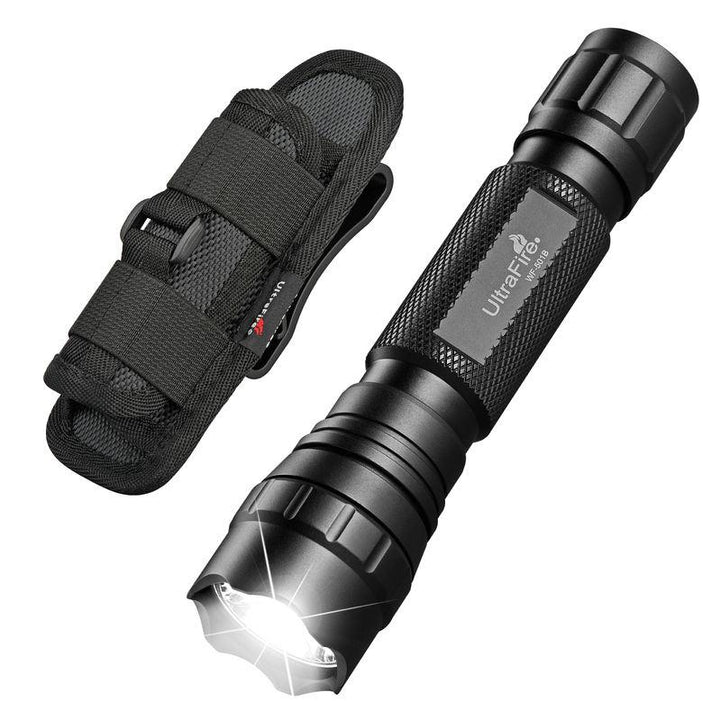 1200LM Tactical LED Flashlight with Holster and Rechargeable Battery