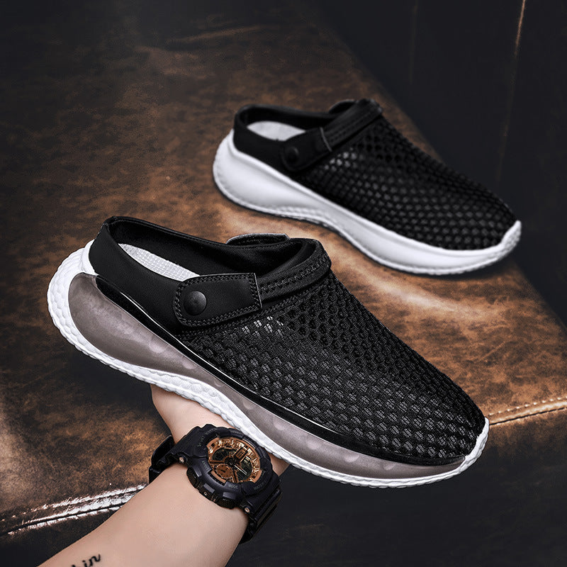 Men's Pump Semi-slipper Sandals Non-slip Sports Hollow Beach Shoes