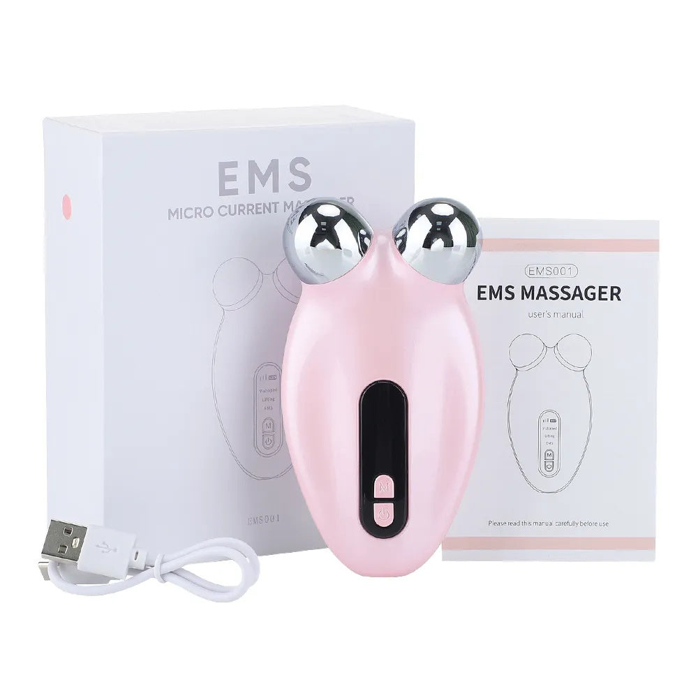 EMS Facial Microcurrent Roller – Face Lifting & Double Chin Remover