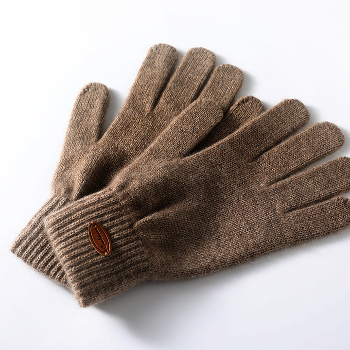 Pure Cashmere Cold-proof Outdoor Thickened Thermal Knitting Finger Gloves