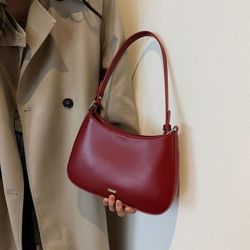 Luxury Red Leather Crossbody Bag
