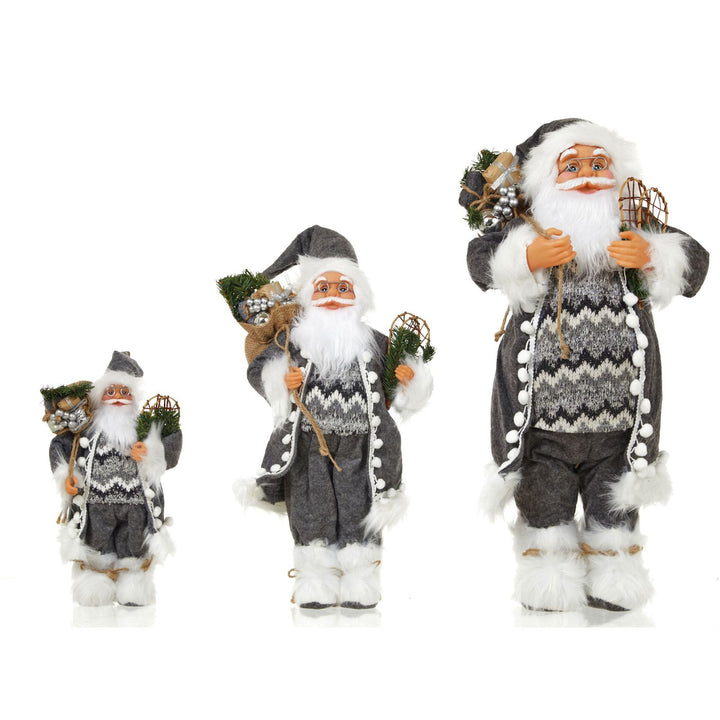 Striped Santa Claus Ornaments Nordic Style Silver Rudolf Doll