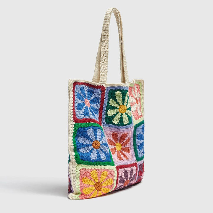Floral Crochet Shoulder Bag