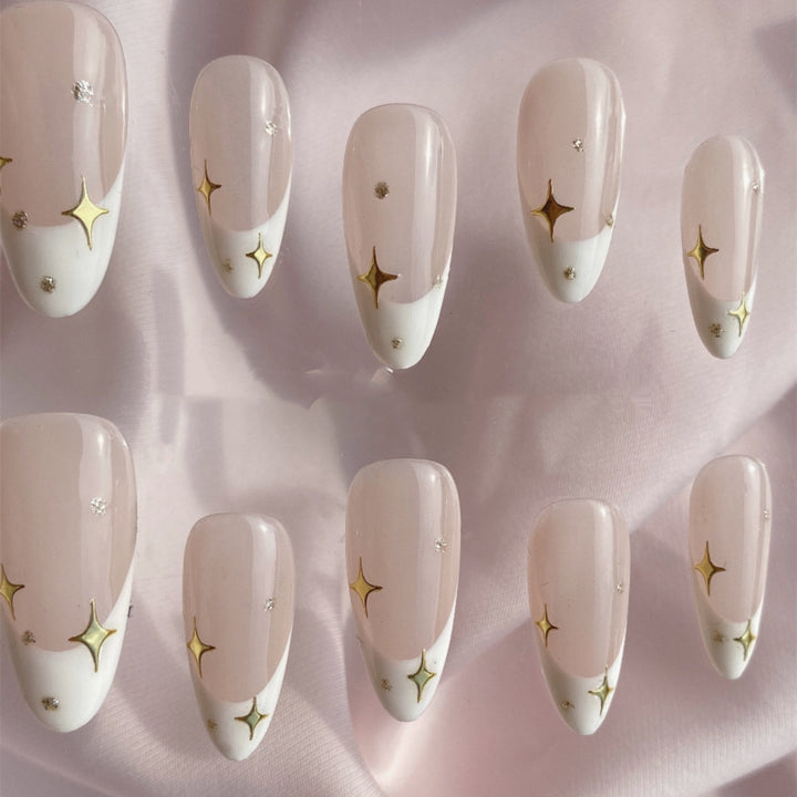 Handmade Advanced Style Almond French Finished Manicure