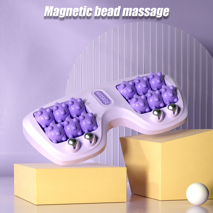 Dual Foot Massager Roller with ABS Plastic & Magnetic Beads