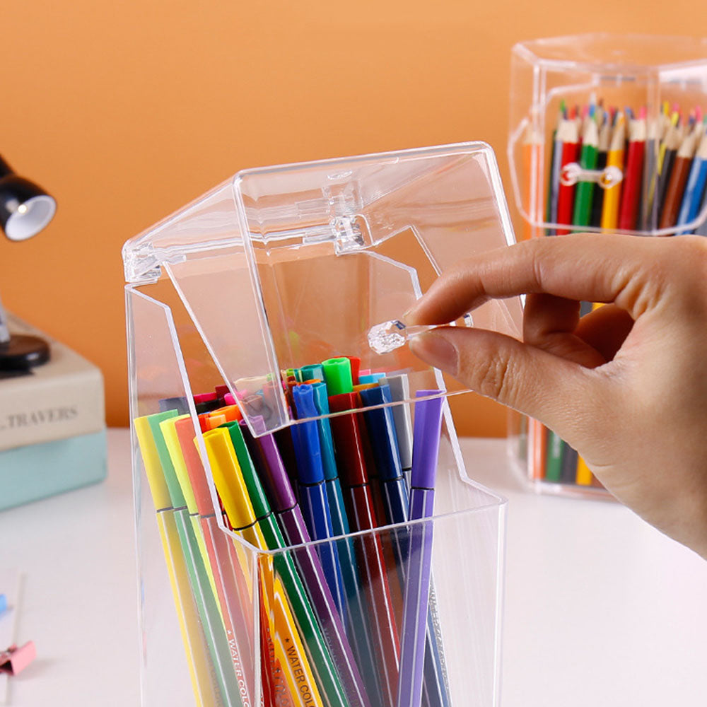 Clear Acrylic Pen and Makeup Brush Holder