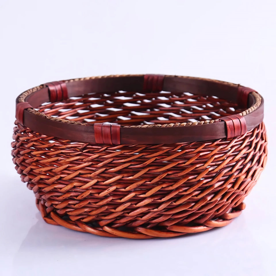 Hand-Woven Waterproof Wicker Storage Basket