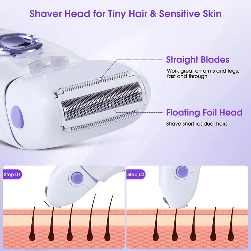 3-in-1 Electric Epilator and Shaver for Women