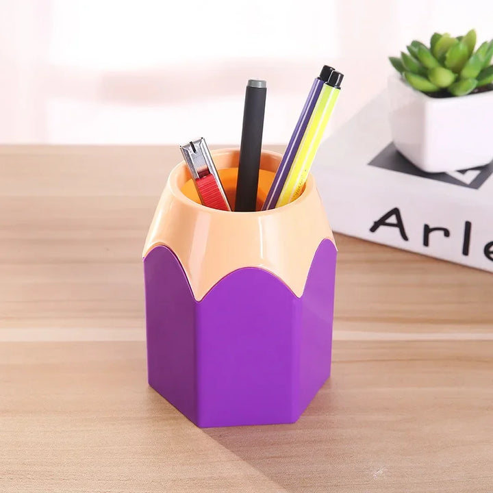 Creative Pen Vase Desk Organizer - Pencil Pot, Makeup Brush Holder, Stationery Desk Tidy