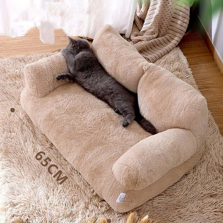 Cozy Plush Cat Bed Sofa