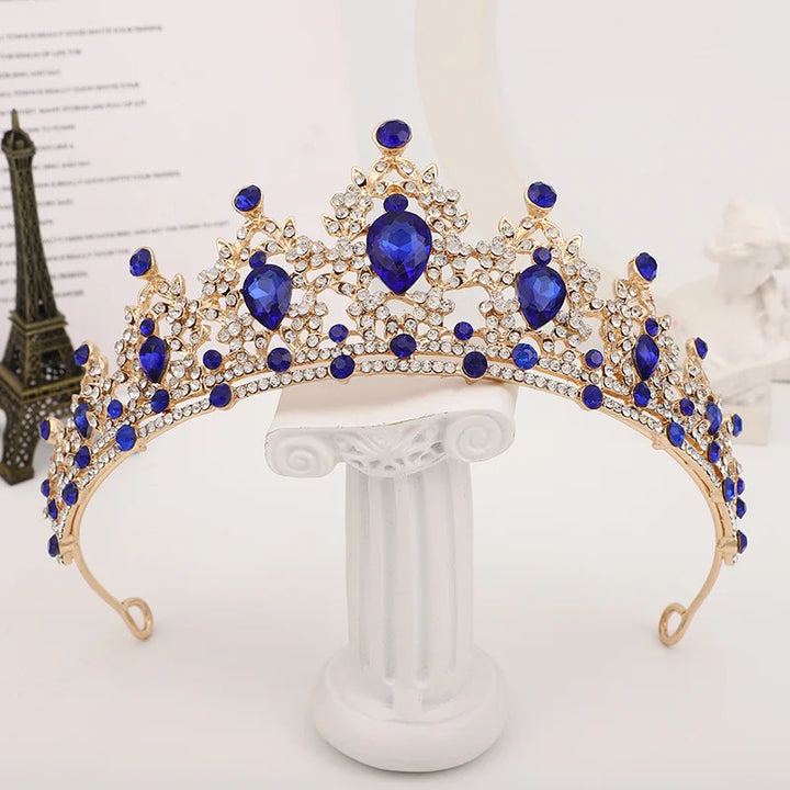 Baroque Gold Champagne Crystal Bridal Tiara