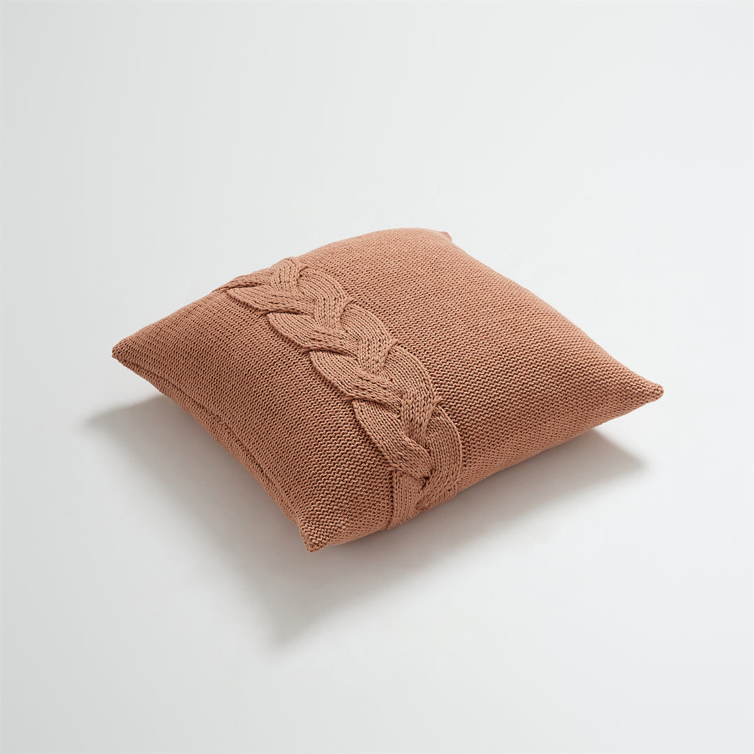 Nordic Twist Design Knitted Pillow Case