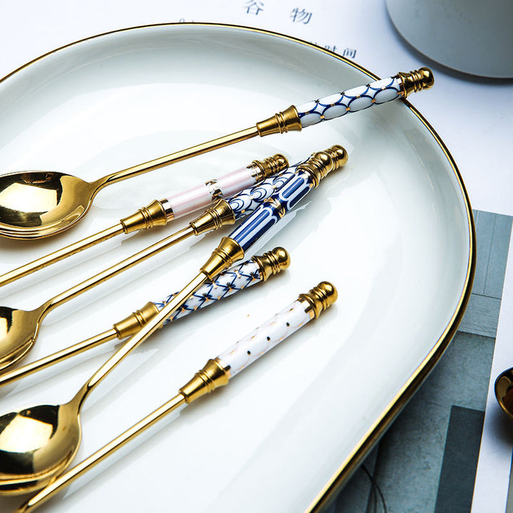 Elegant Stainless Steel Dessert Spoon