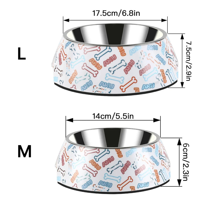 Stainless Steel Anti-Tip Pet Bowl