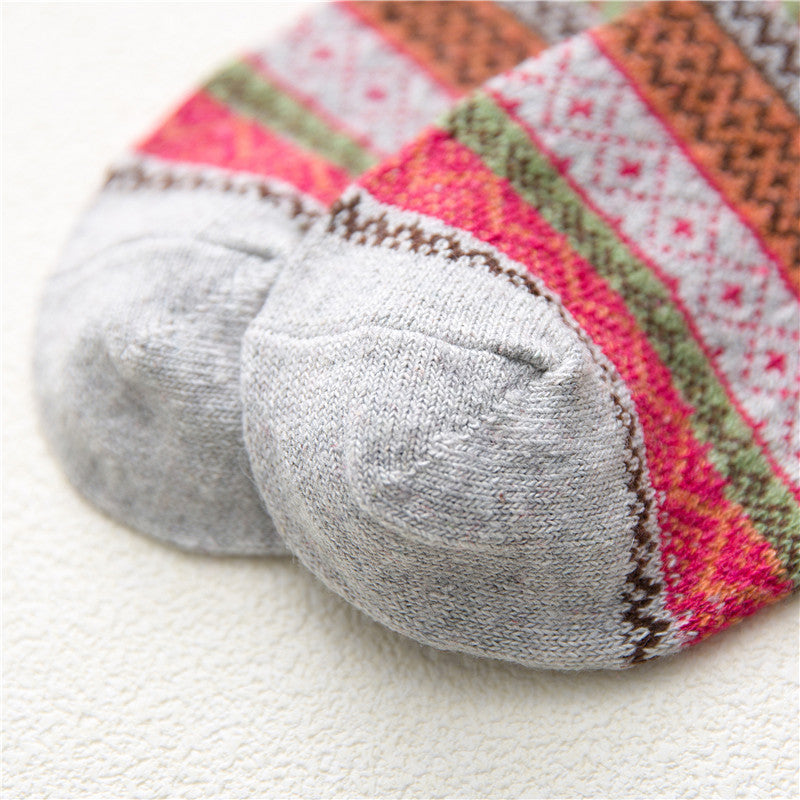 Cozy Wool Striped Women's Socks