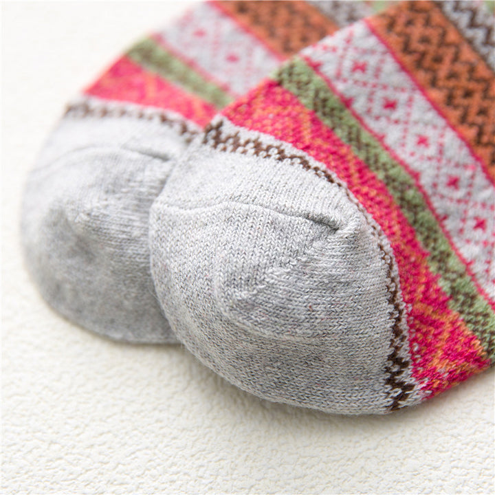 Cozy Wool Striped Women's Socks