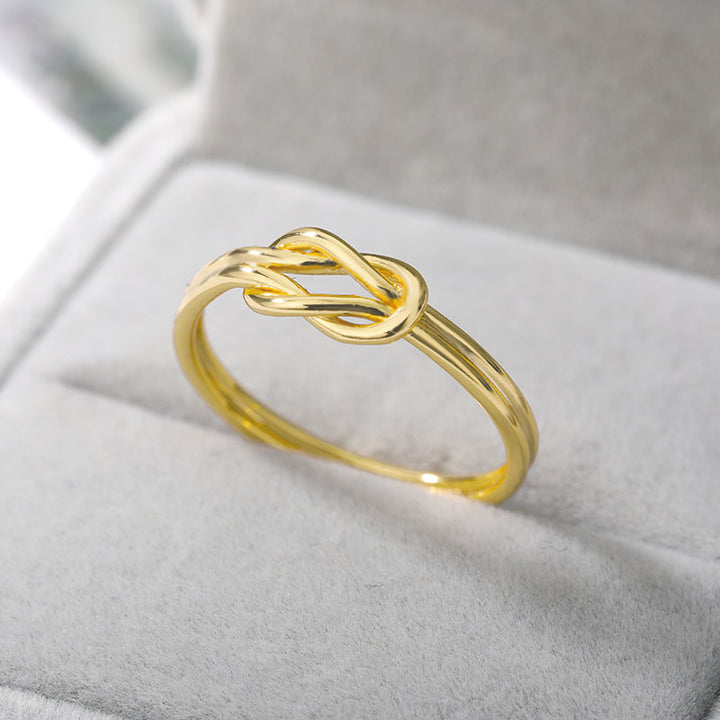 Stainless Steel Gold Twist Ring