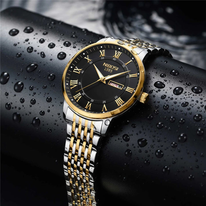 Classic Luxury Quartz Wristwatch with Luminous Hands