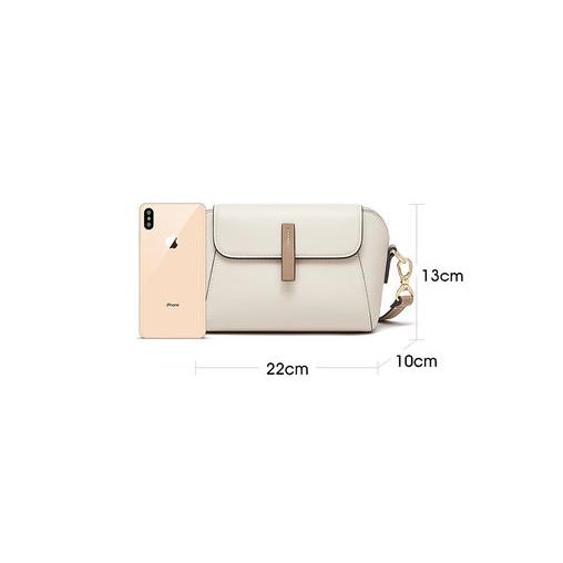 Classic Versatile Small Square Leather Crossbody Bag for Women