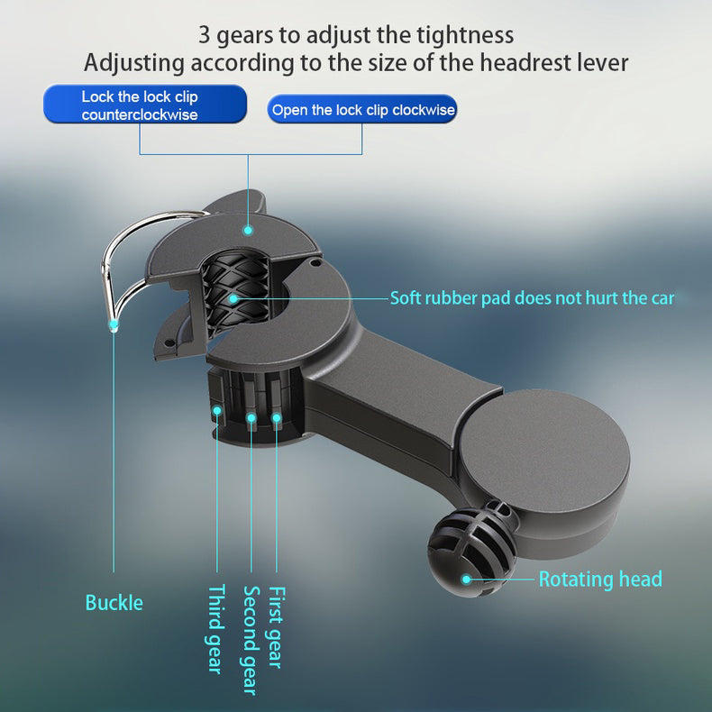 Adjustable Dual-Head Car Seat Cooling Fan with USB Power