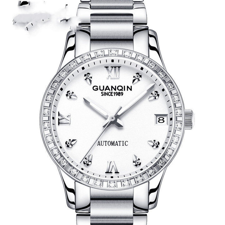 Ladies Fashion Diamond-studded Luminous Mechanical Watch