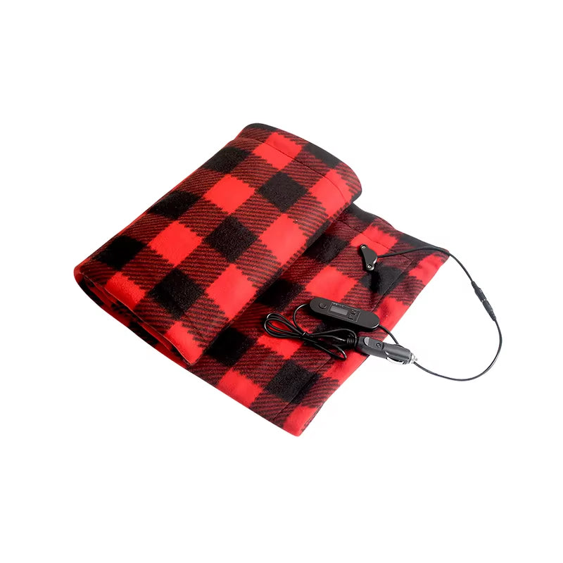 12V Heated Fleece Car Blanket with Timer