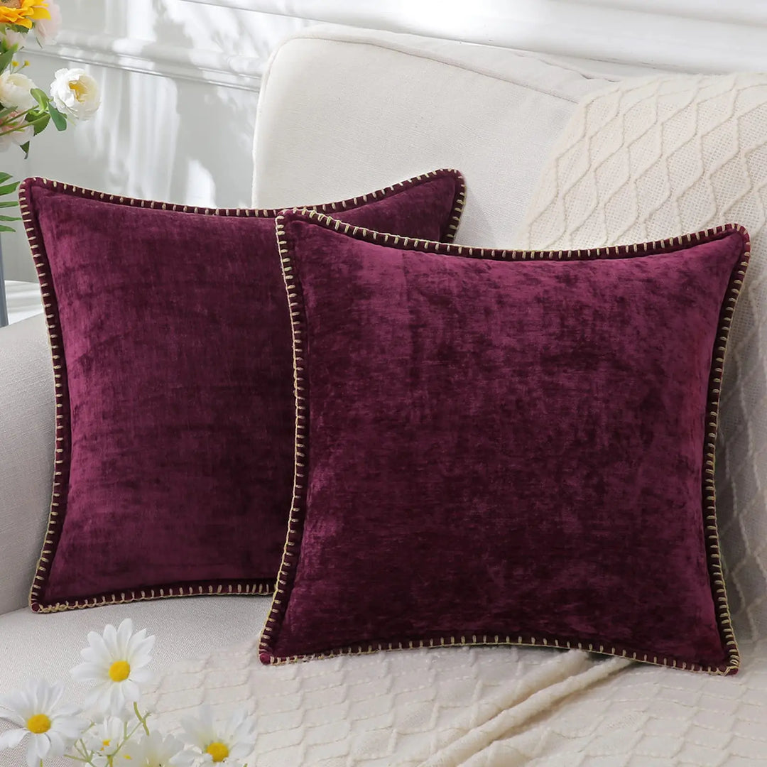 Soft Chenille Velvet Throw Pillow Cover