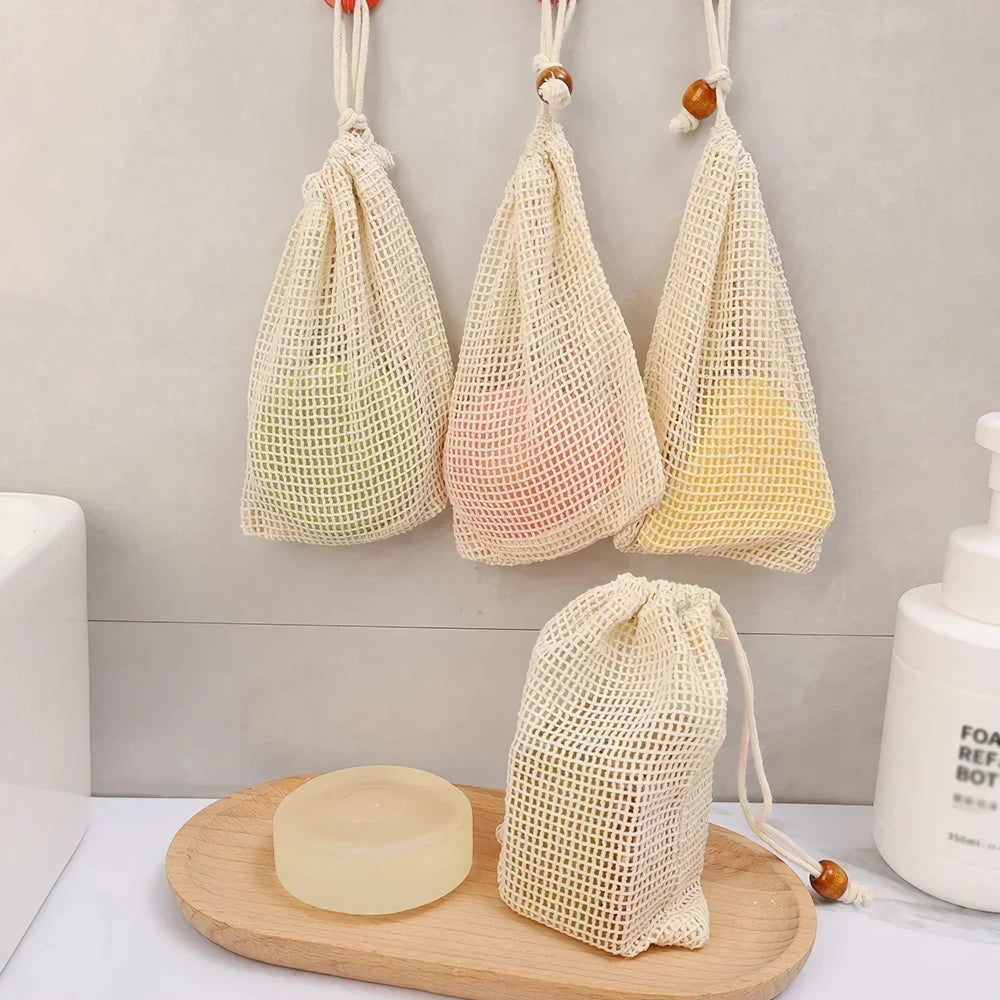 Natural Sisal Soap Bag Exfoliating Soap Saver Pouch Holder