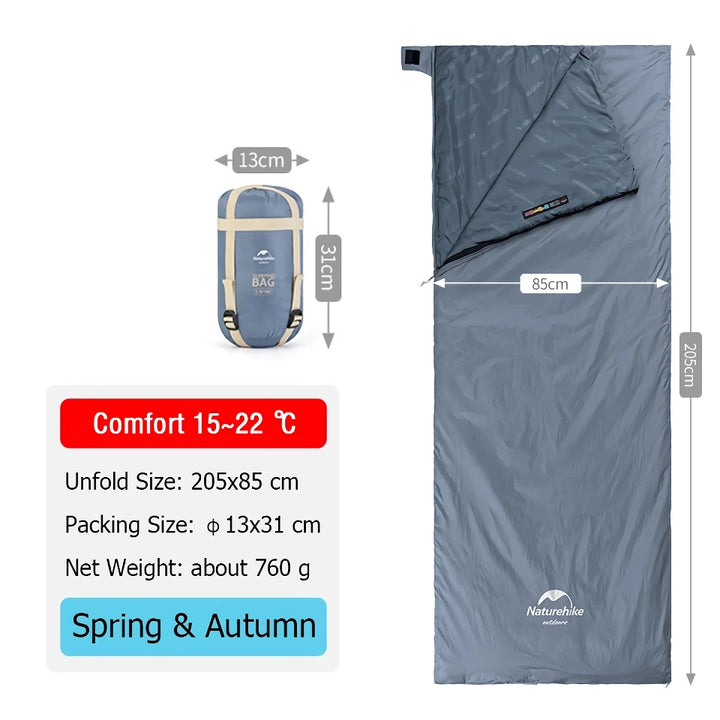 Ultralight Cotton Sleeping Bag for Spring and Summer Outdoor Adventures