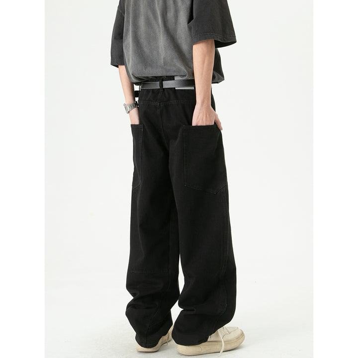 National Fashion Retro Loose Denim Cargo Pants Wide Leg Trousers