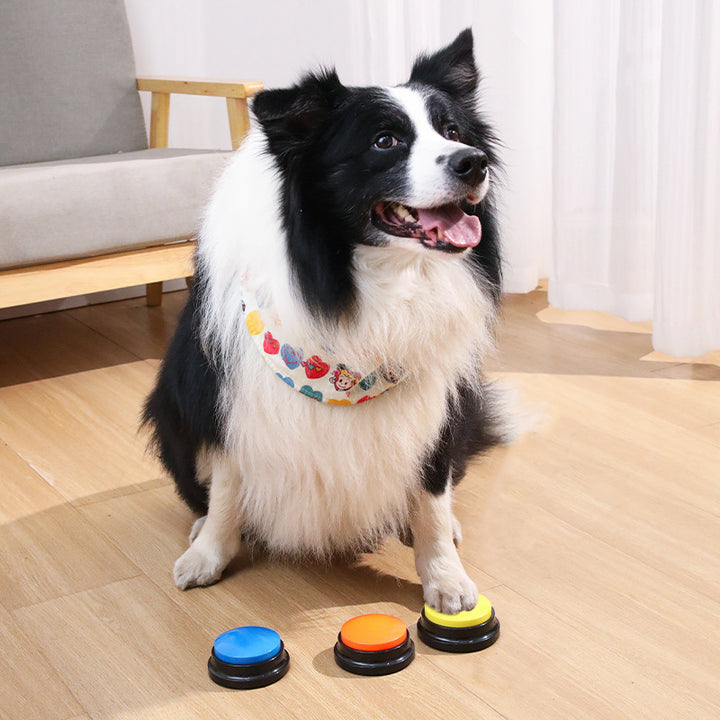 Interactive Pet Communication Button - Recordable Voice Training Toy for Dogs