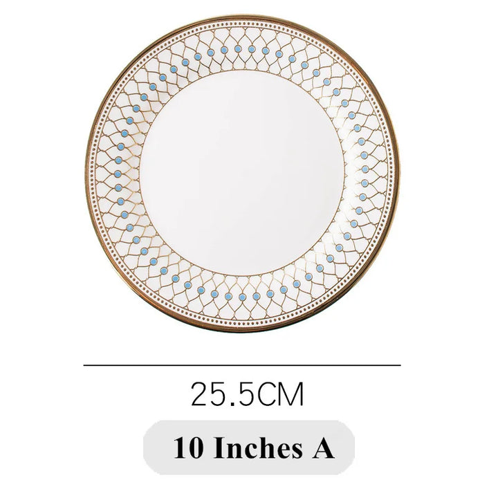 6PCS Nordic Bone China Plates