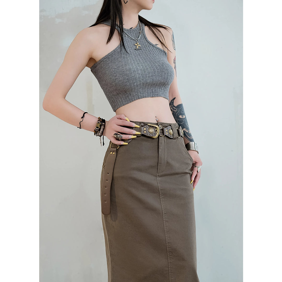 Elegant High Waist Slim Fishtail Skirt for Women