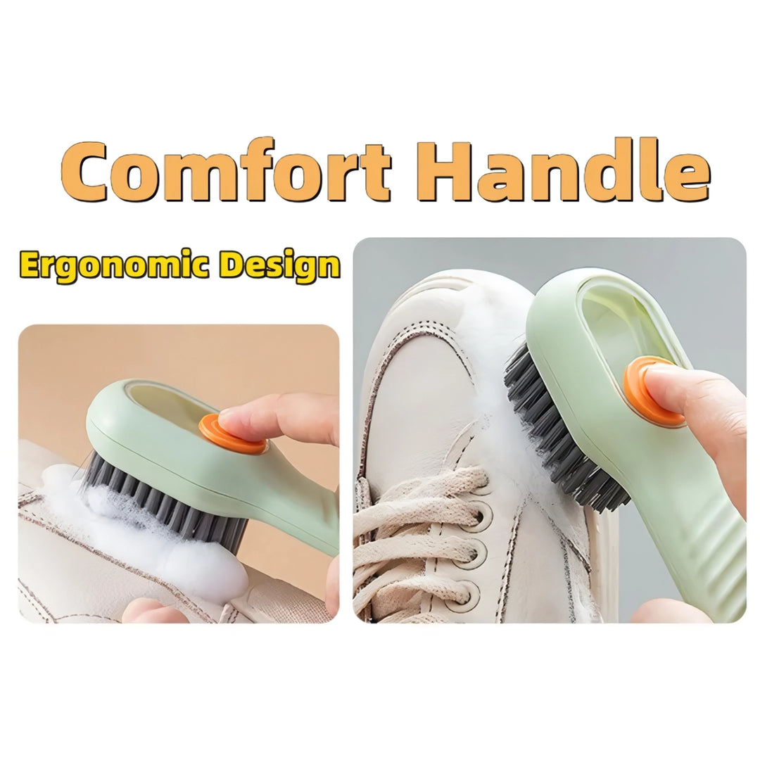 Automatic Liquid Discharge Multifunction Shoe Brush - Deep Cleaning Soft Bristles